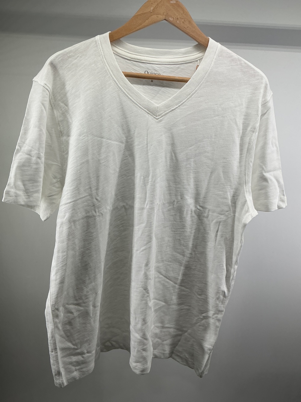 100% Organic Cotton Slub V-Neck Tee